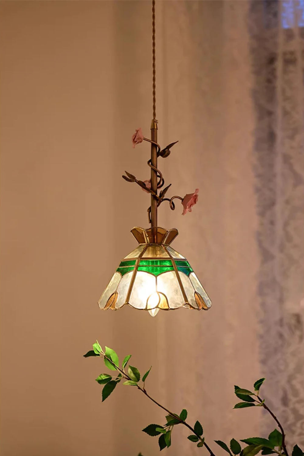 French Retro Glass Rose Chandelier - view 6 | everlamps