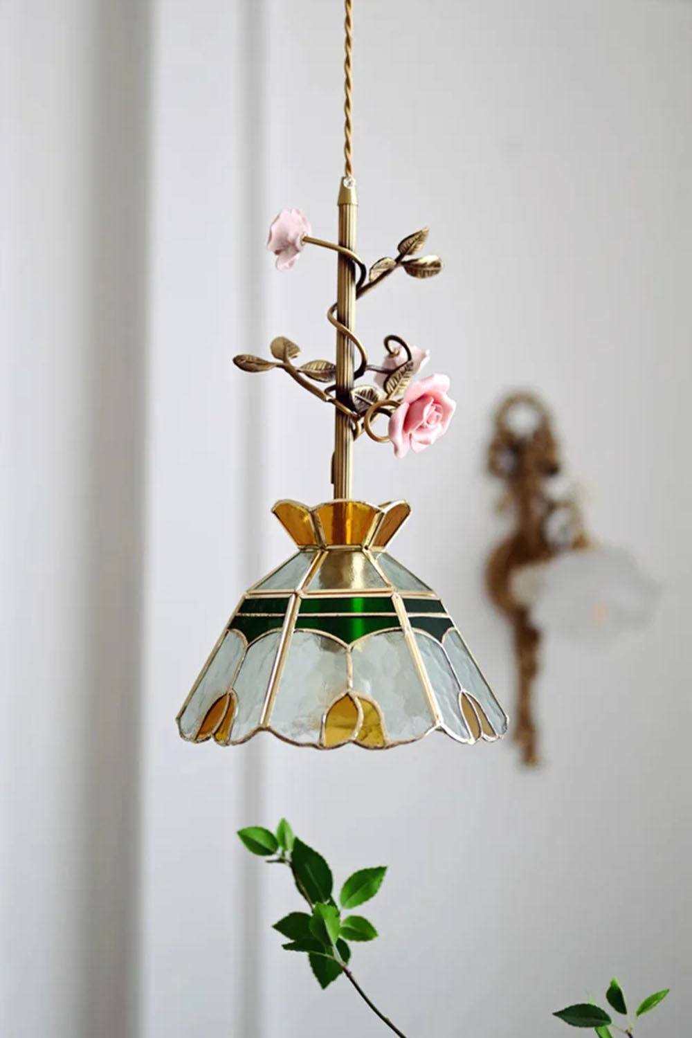 French Retro Glass Rose Chandelier - view 13 | everlamps