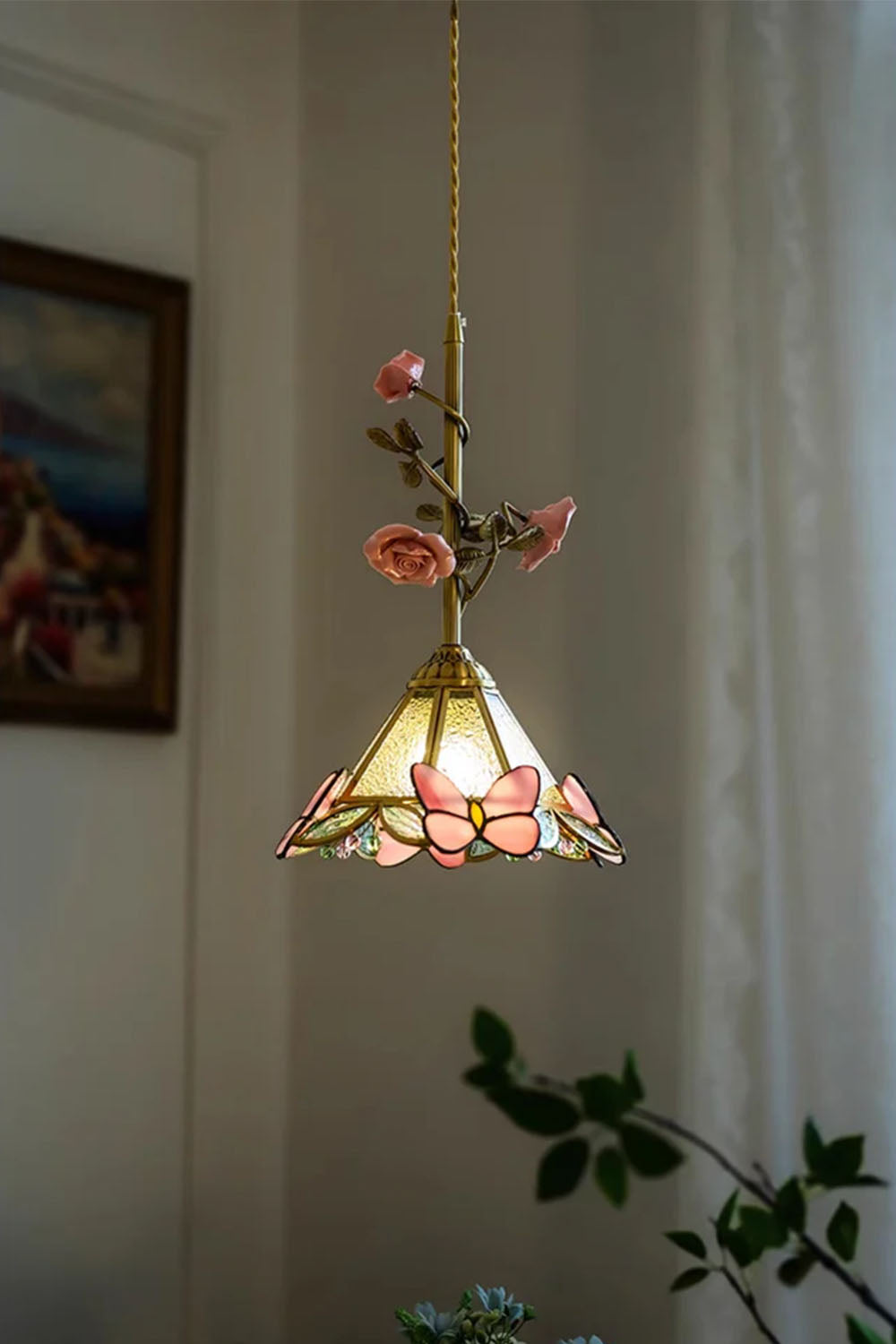 French Retro Glass Rose Chandelier - view 5 | everlamps