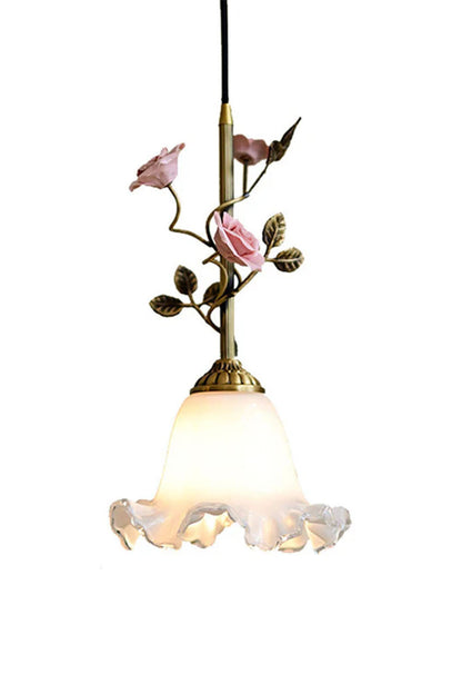 French Retro Glass Rose Chandelier - view 14 | everlamps