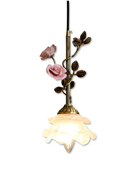 French Retro Glass Rose Chandelier - view 15 | everlamps
