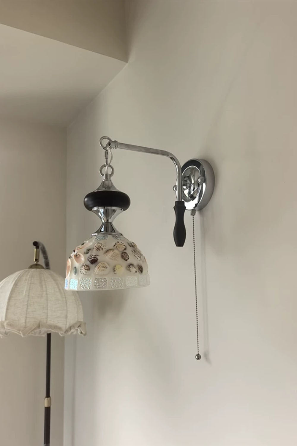 French Retro Handmade Shell Wall Lamp - view 6 | everlamps