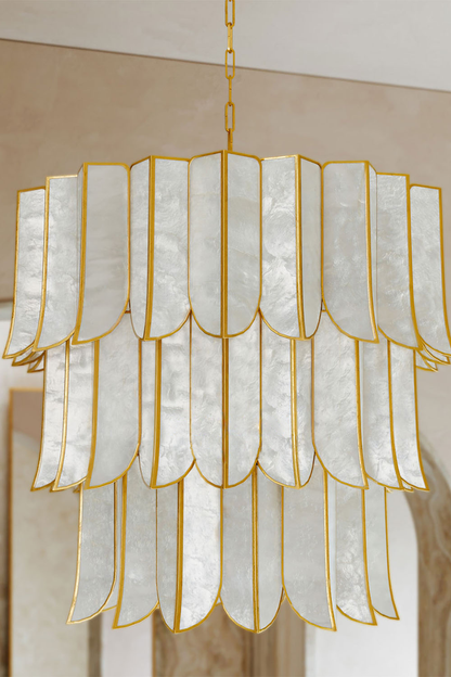 French Retro Shell Chandelier - view 4 | everlamps