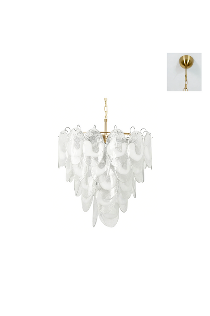 Frostelle Art Chandelier with brass hardware finish | Metal, Glass | Alternative product shot on white background | vexa lamps