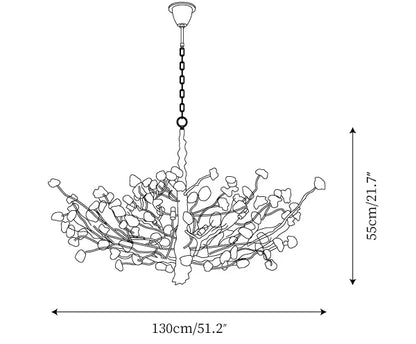 Gemstone Branch Chandelier with Artistic Design for Bedroom or Living Room