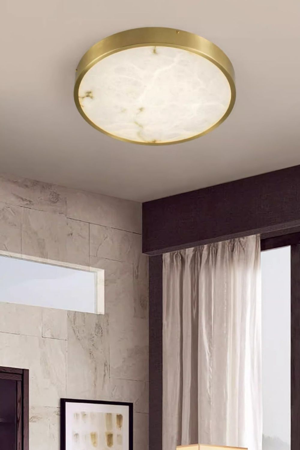 Geometric Alabaster Recessed Ceiling Light - view 10 | everlamps