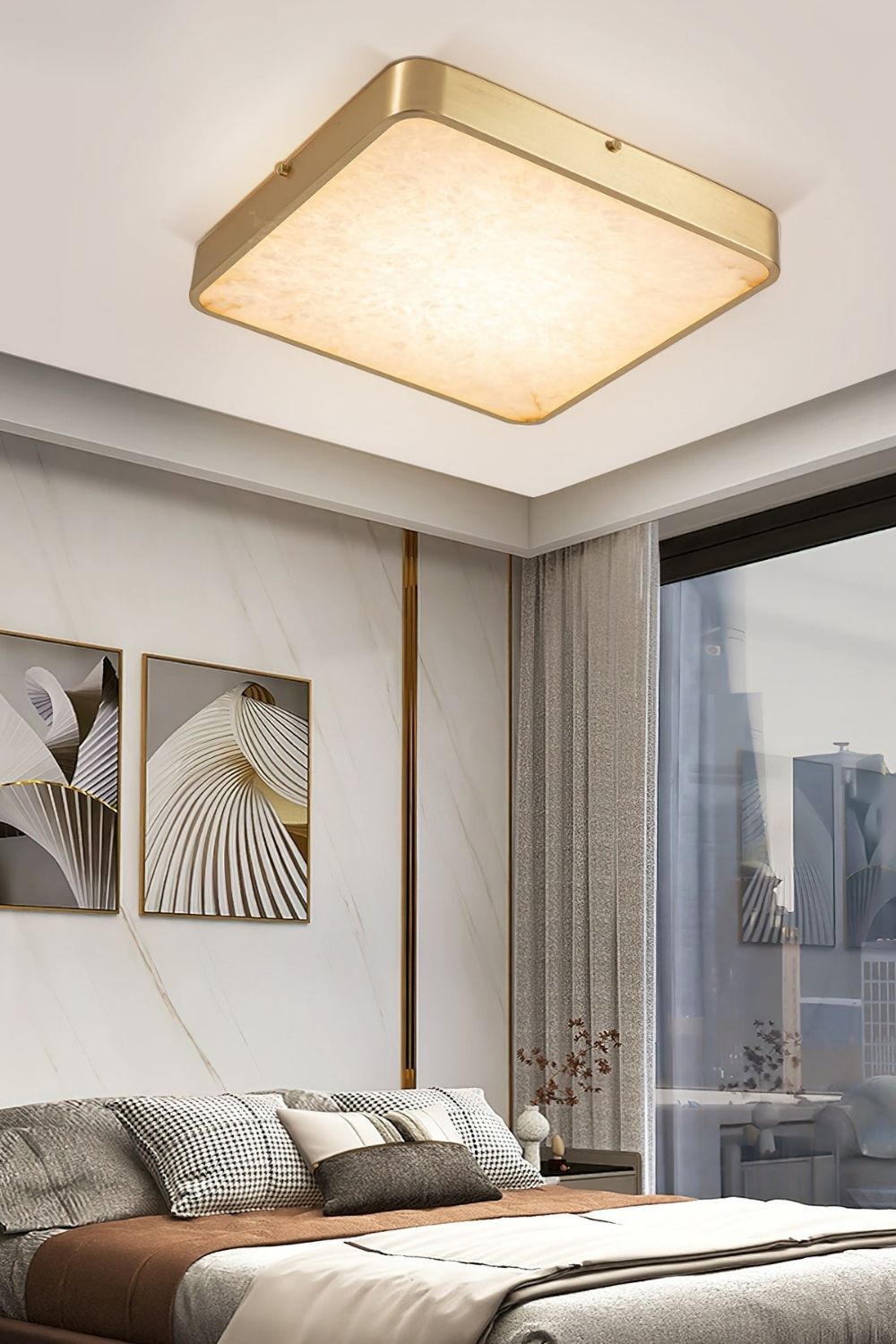 Geometric Alabaster Recessed Ceiling Light - view 11 | everlamps