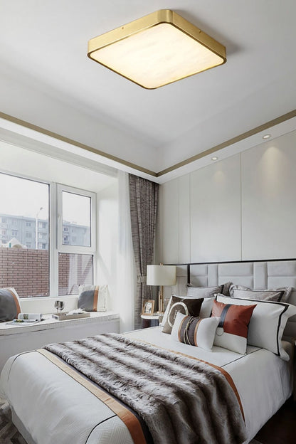 Geometric Alabaster Recessed Ceiling Light - view 2 | everlamps