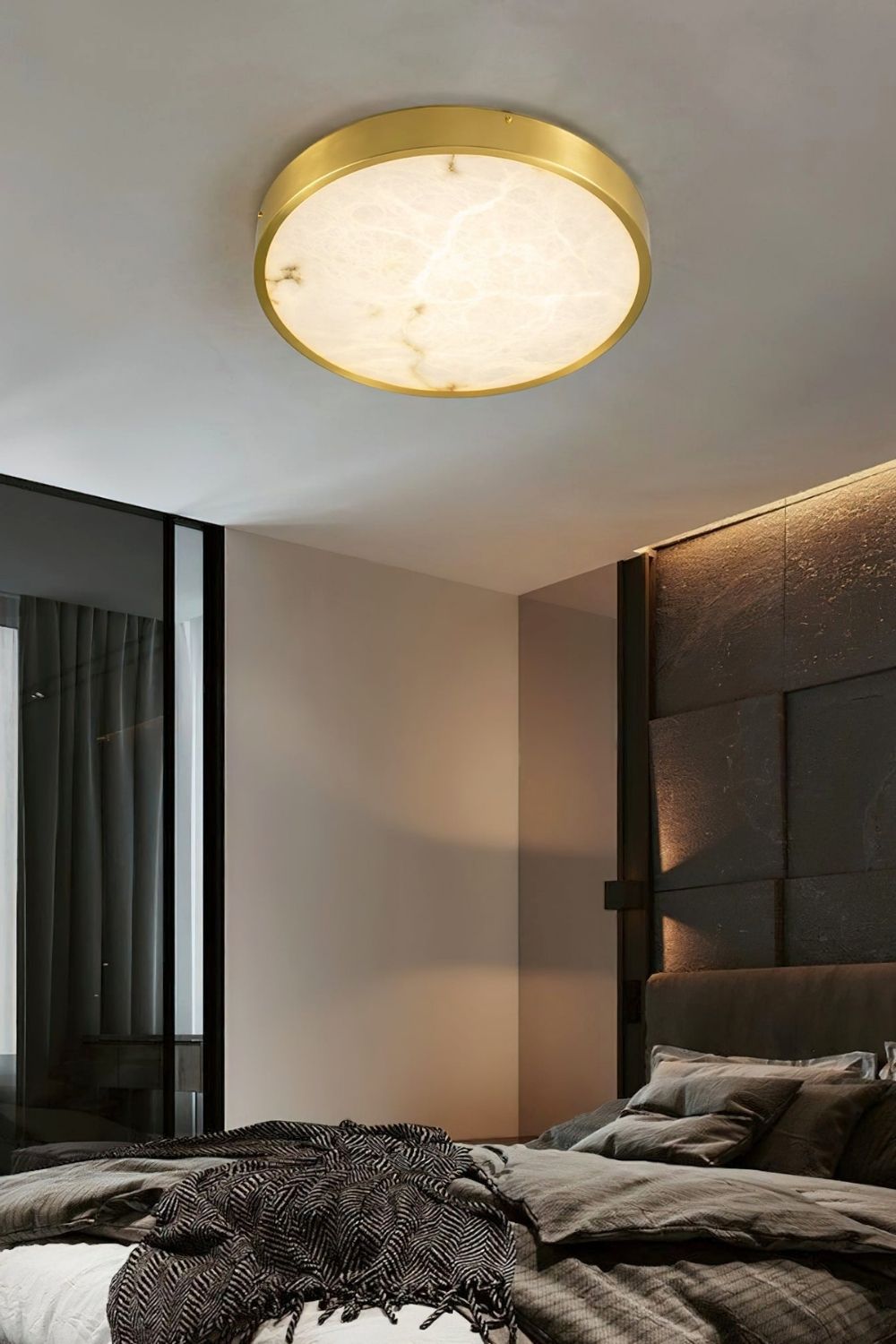 Geometric Alabaster Recessed Ceiling Light - view 3 | everlamps