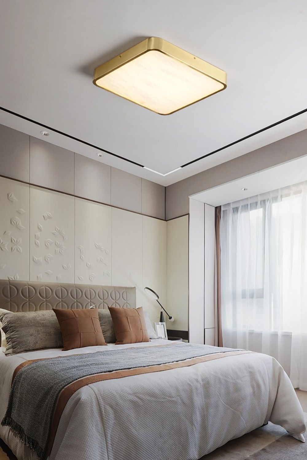 Geometric Alabaster Recessed Ceiling Light - view 4 | everlamps
