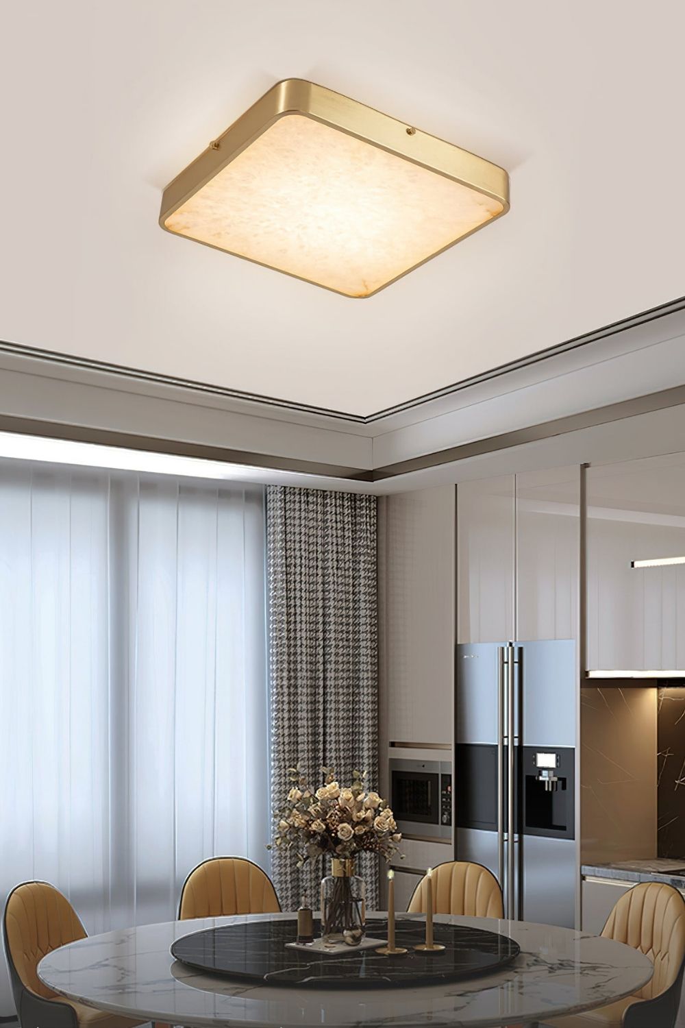 Geometric Alabaster Recessed Ceiling Light - view 5 | everlamps