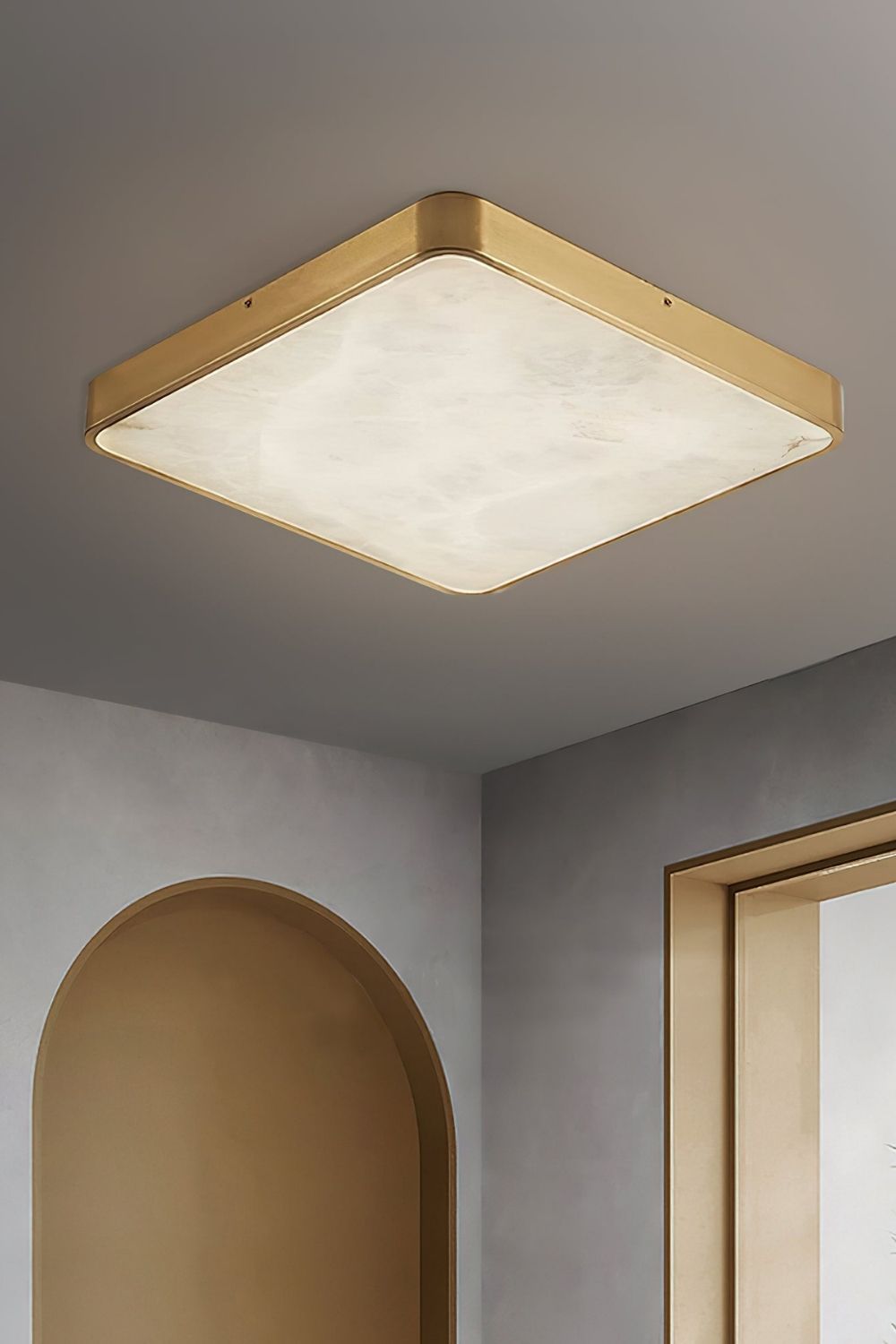Geometric Alabaster Recessed Ceiling Light - view 9 | everlamps