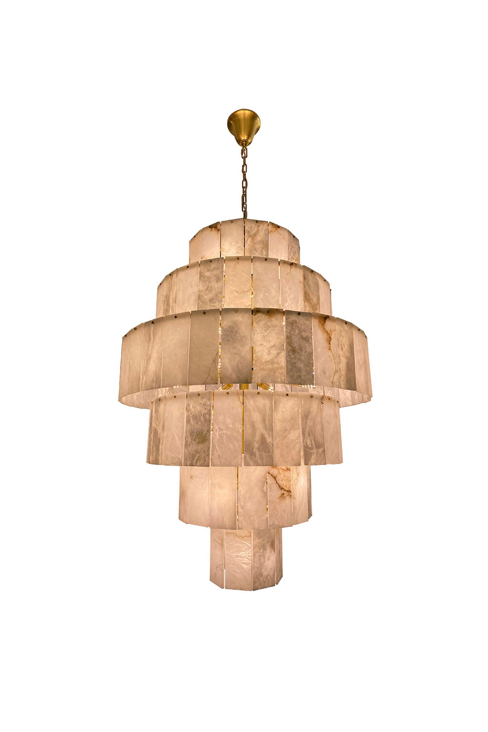 Giant Tiered Alabaster Foyer Chandelier - view 8 | everlamps