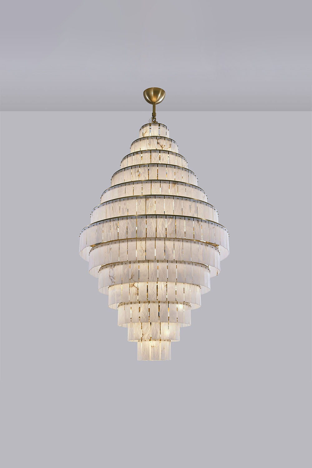 Giant Tiered Alabaster Foyer Chandelier - view 7 | everlamps