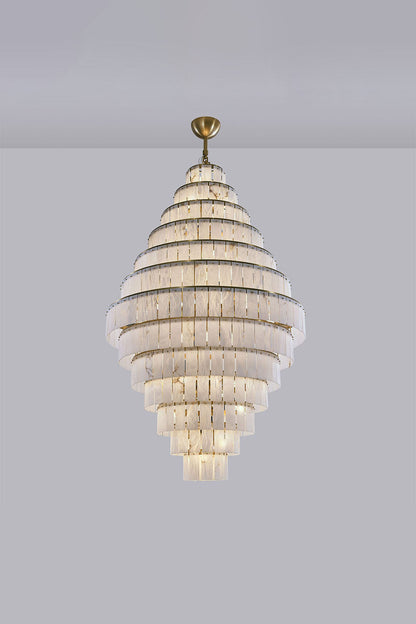 Giant Tiered Alabaster Foyer Chandelier - view 7 | everlamps