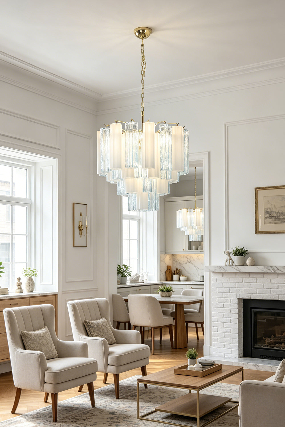 Glacier Ice Glass Chandelier for Living room | Samu  Lamp