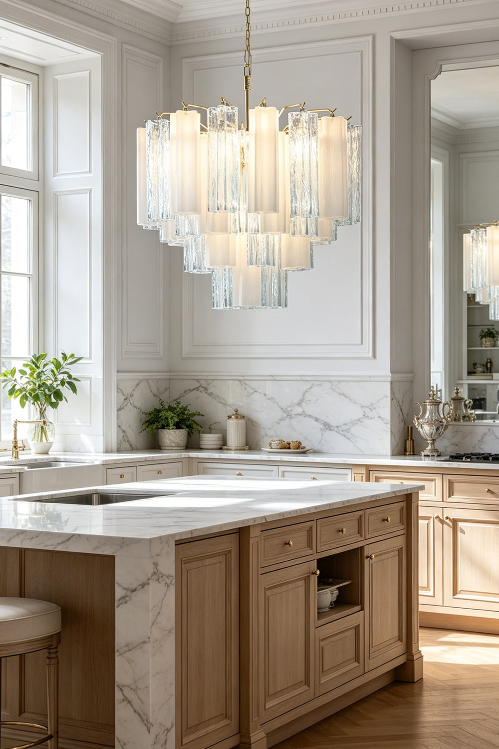 Glacier Ice Glass Chandelier for Kitchen | Samu  Lamp