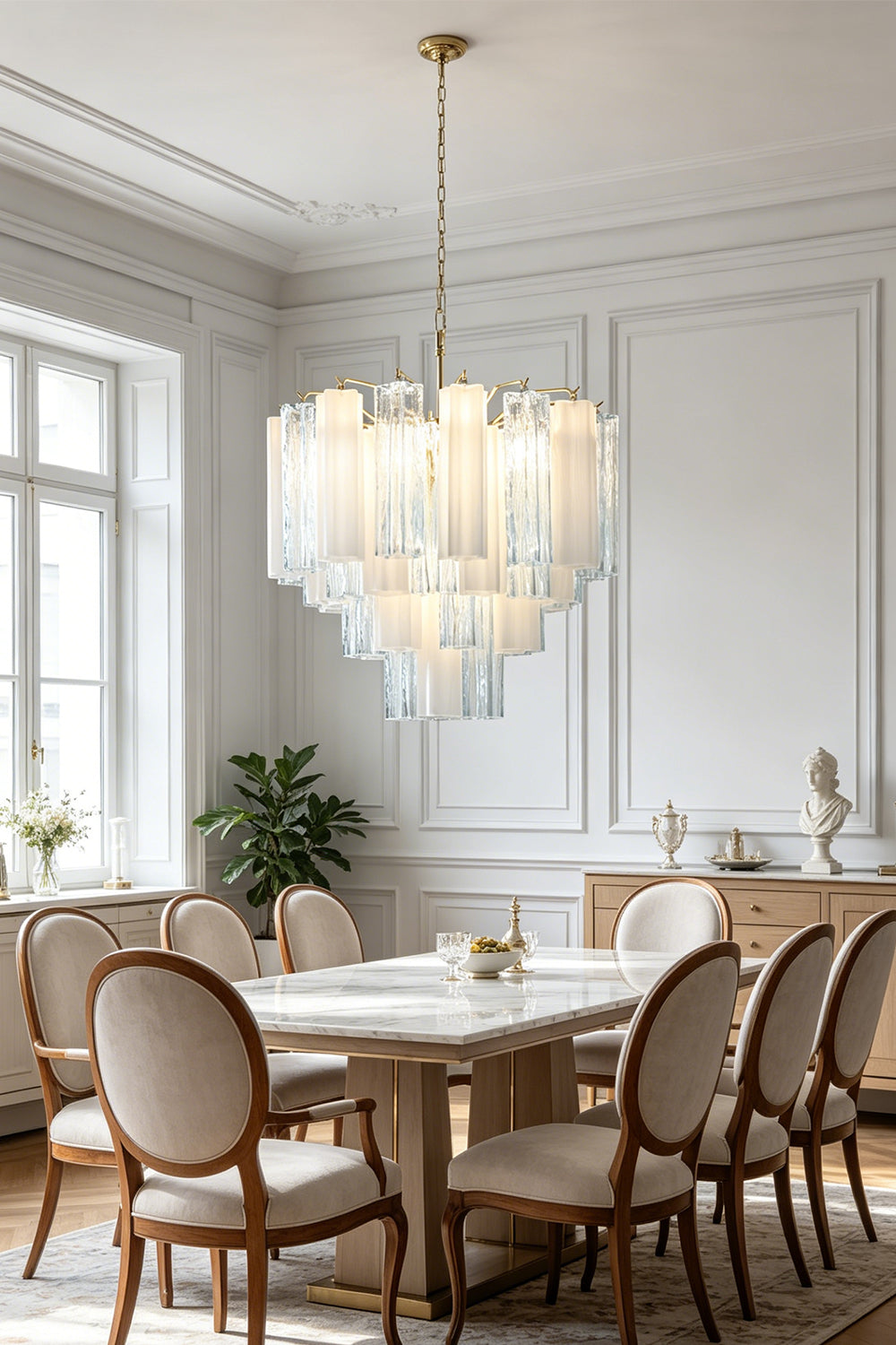 Glacier Ice Glass Chandelier for Restaurant | Samu  Lamp