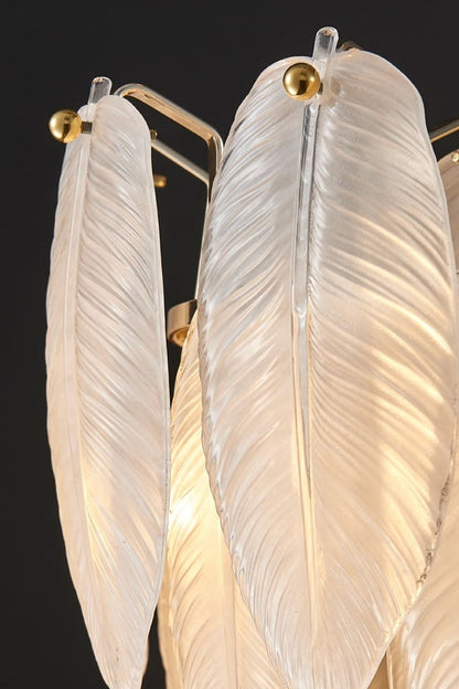 Glass Feather Chandelier - everlamps