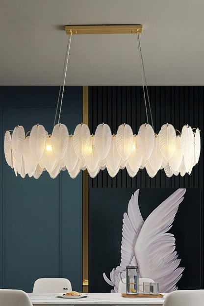 Glass Feather Chandelier - everlamps