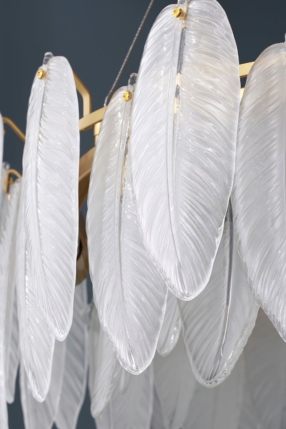 Glass Feather Chandelier - everlamps