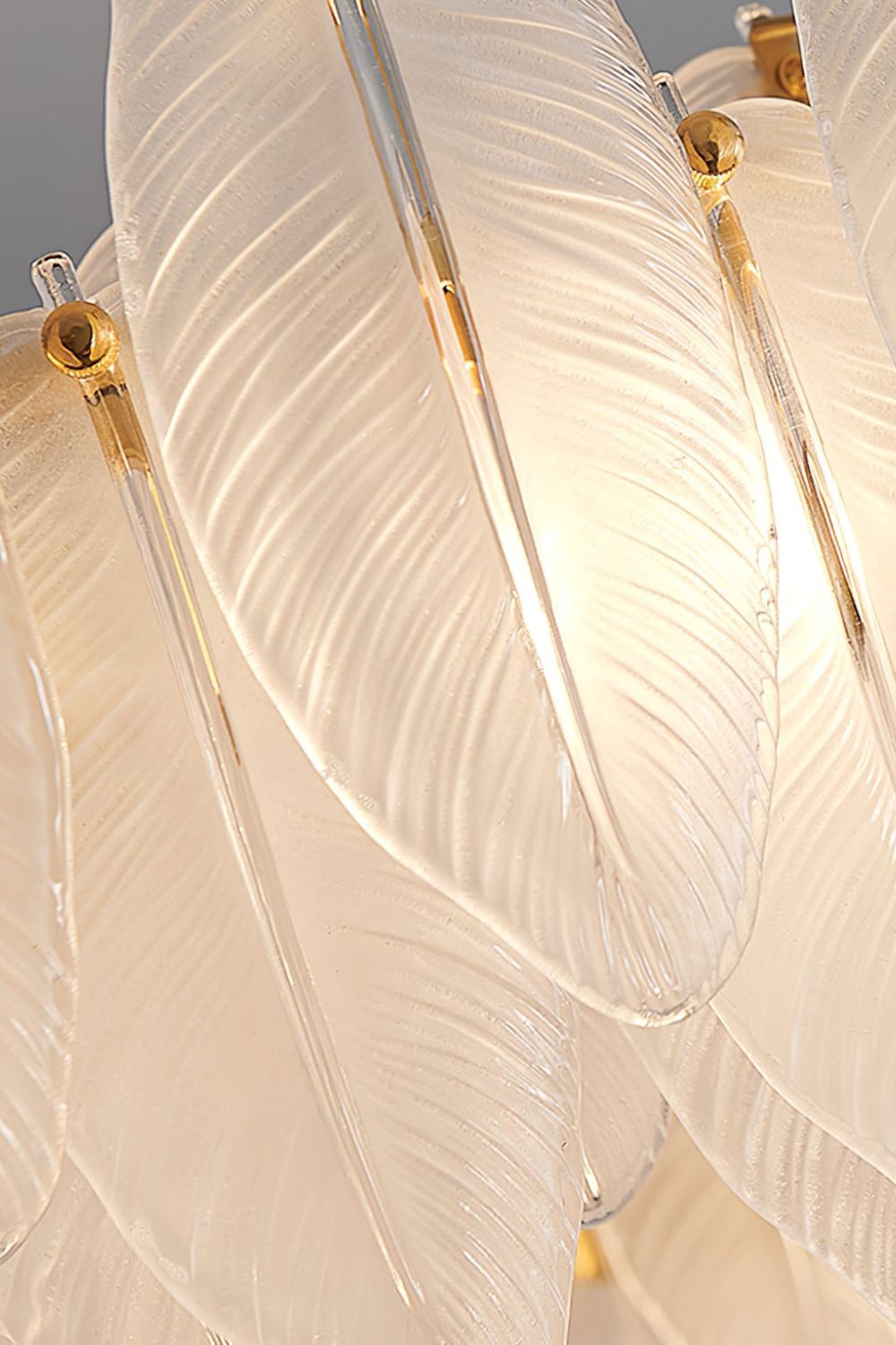 Glass Feather Chandelier - everlamps