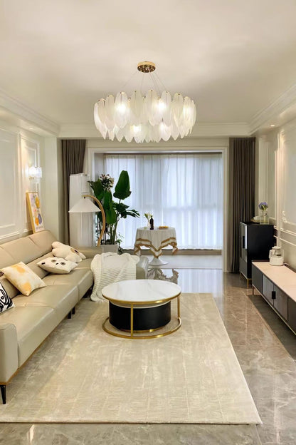 Glass Feather Chandelier - everlamps