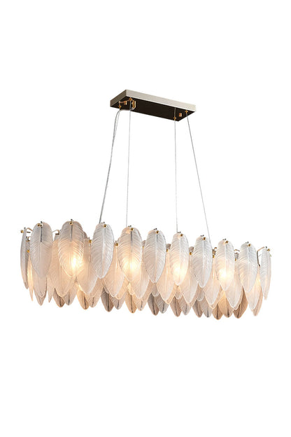 Glass Feather Chandelier - everlamps