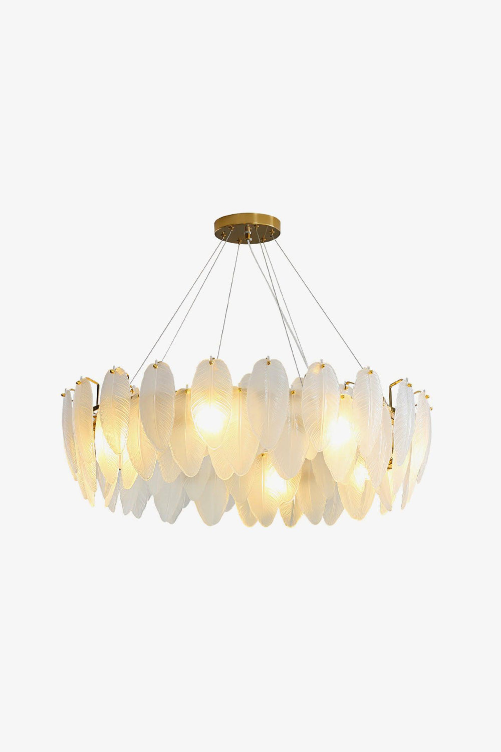 Glass Feather Chandelier - everlamps