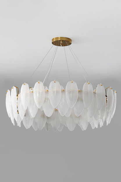 Glass Feather Chandelier - everlamps