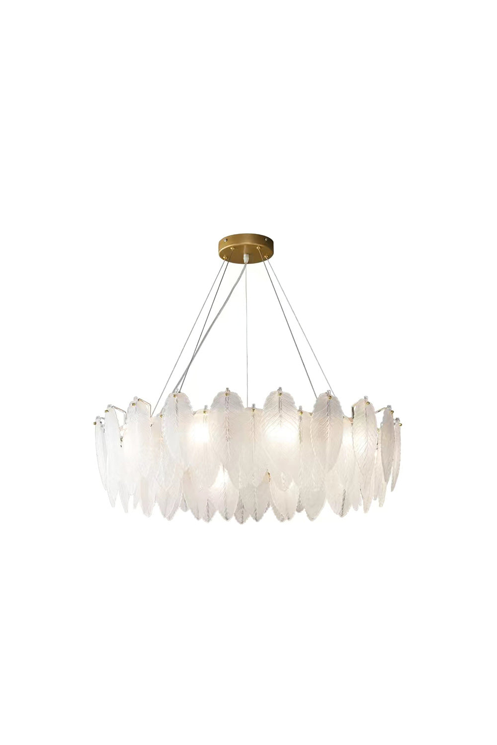 Glass Feather Chandelier - everlamps
