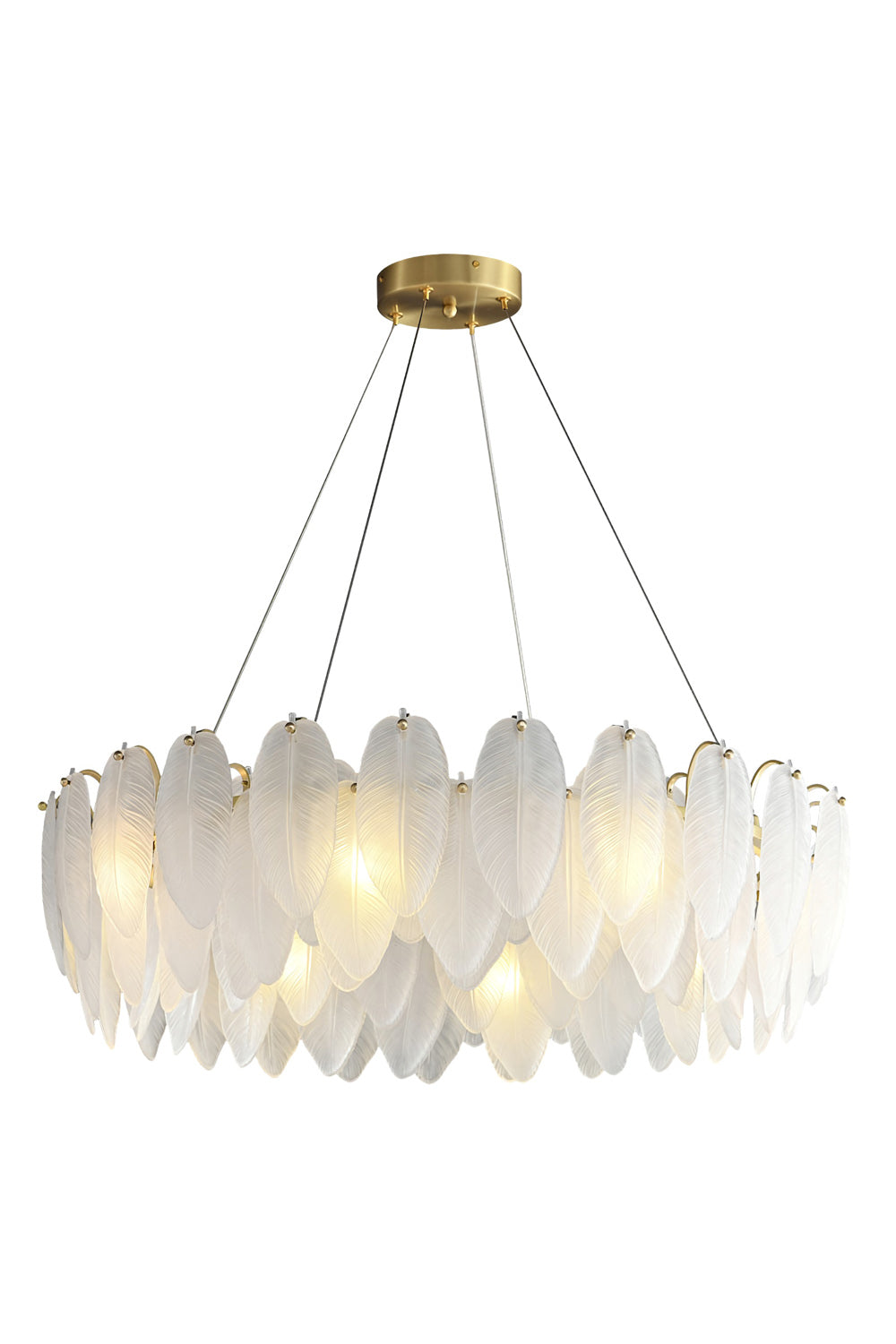 Glass Feather Chandelier - everlamps