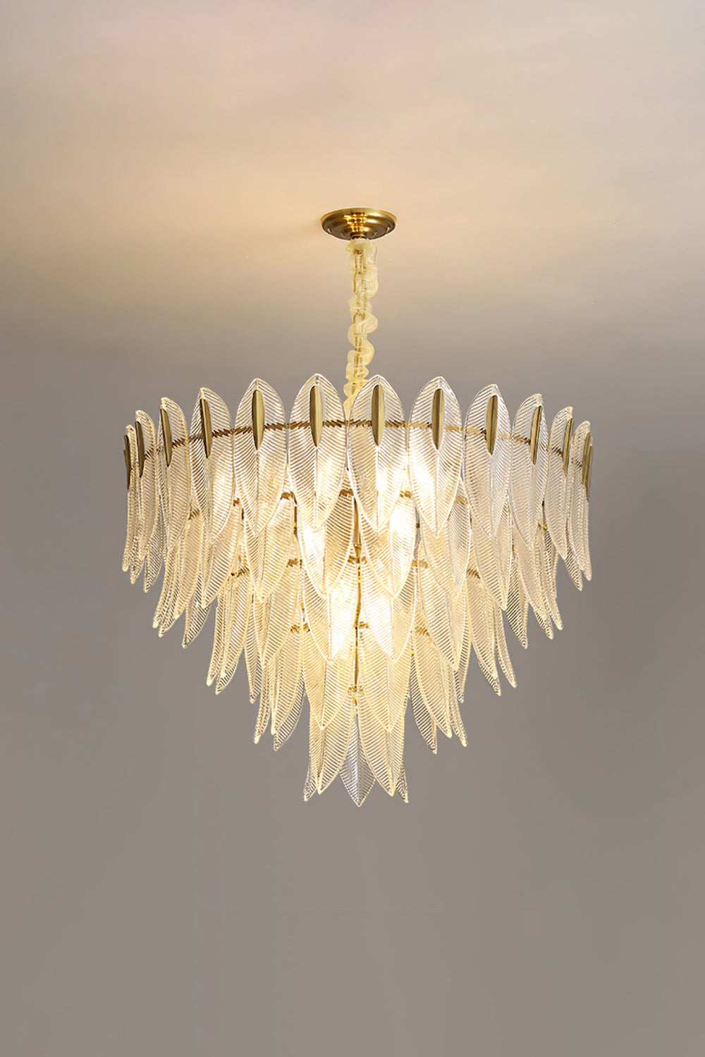 Glass Feathers Chandelier - everlamps