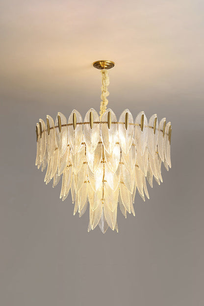 Glass Feathers Chandelier - everlamps