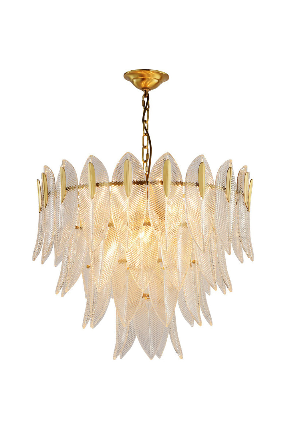 Glass Feathers Chandelier - everlamps