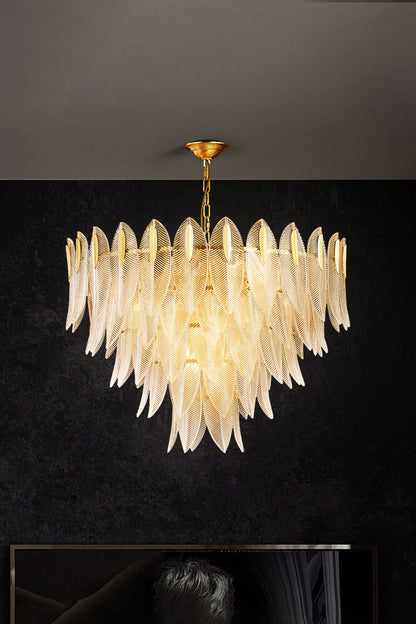 Glass Feathers Chandelier - everlamps