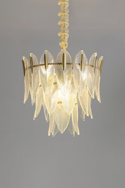 Glass Feathers Chandelier - everlamps