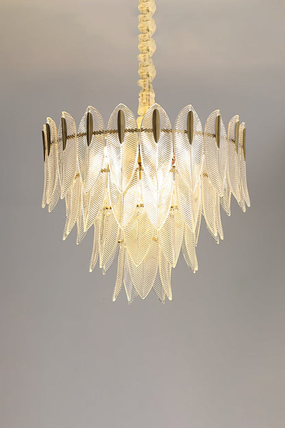 Glass Feathers Chandelier - everlamps