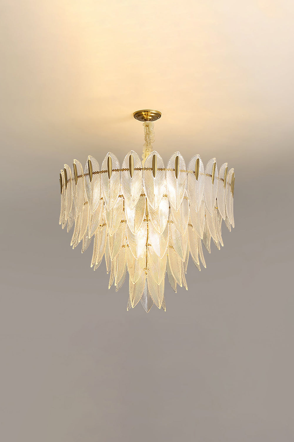 Glass Feathers Chandelier - everlamps