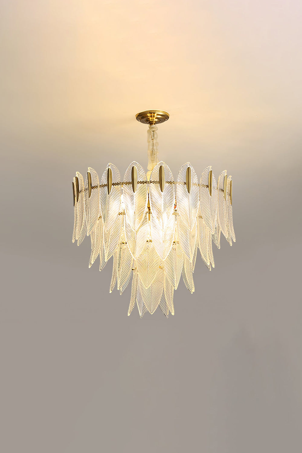 Glass Feathers Chandelier - everlamps