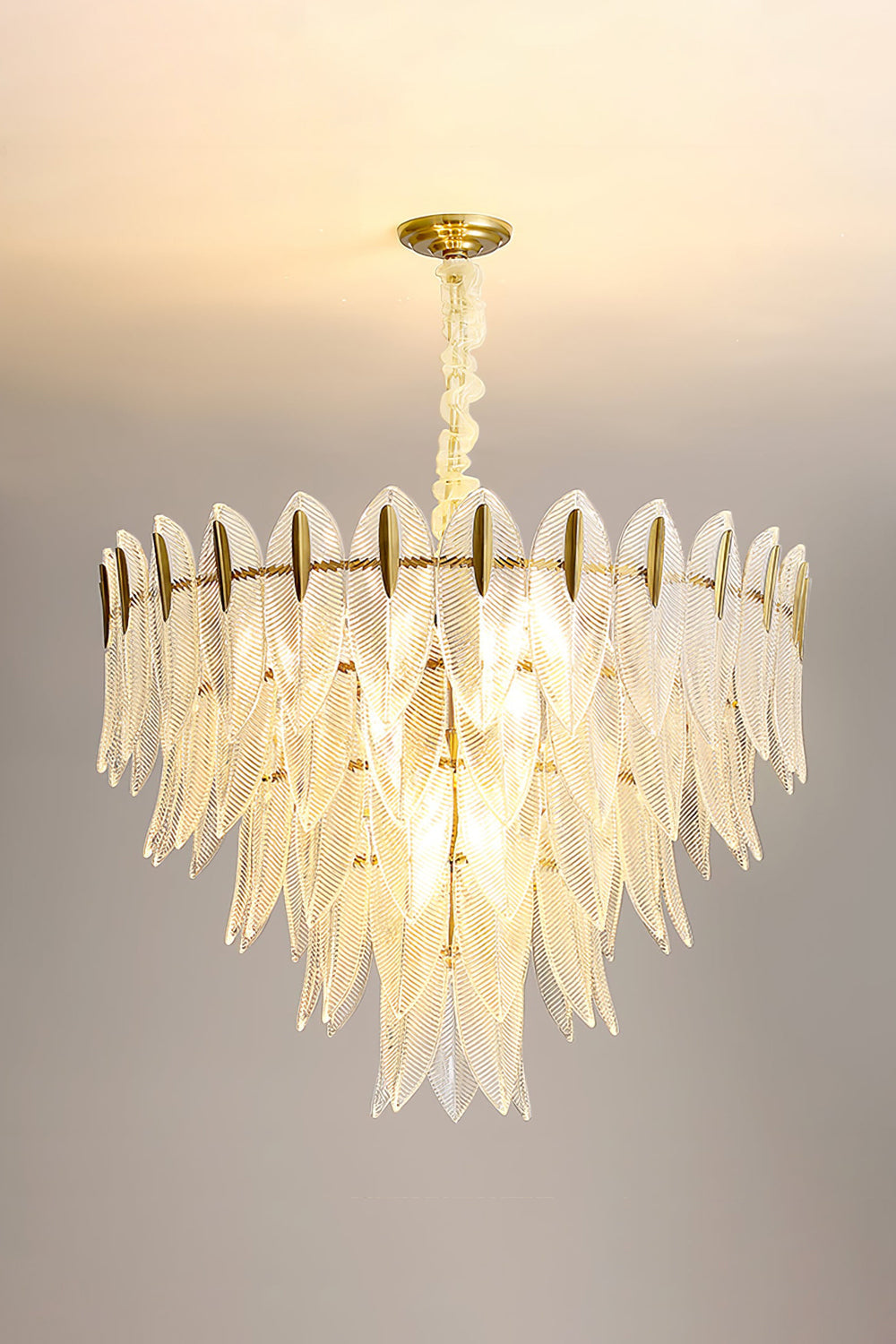 Glass Feathers Chandelier - everlamps