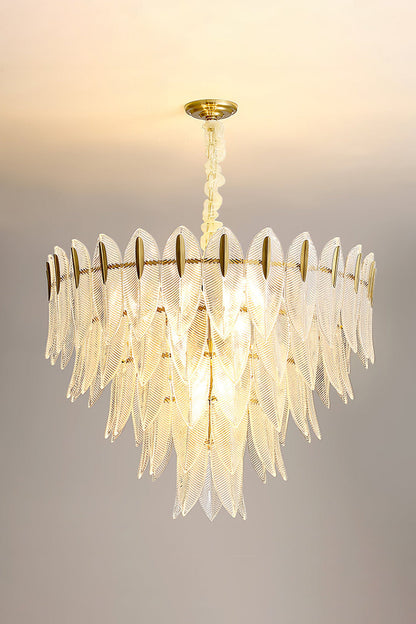 Glass Feathers Chandelier - everlamps