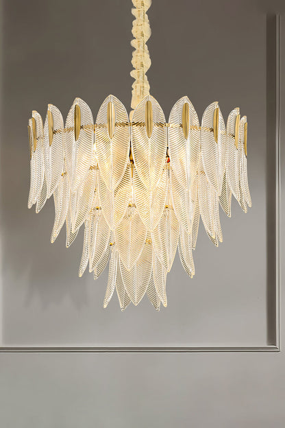 Glass Feathers Chandelier - everlamps
