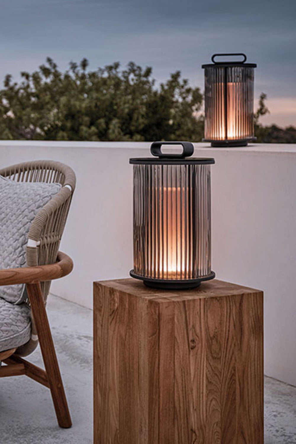 Glass Lantern Outdoor Table Lamp - view 18 | everlamps