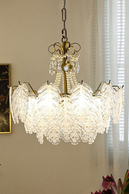 Glass Leaf Chandelier - everlamps