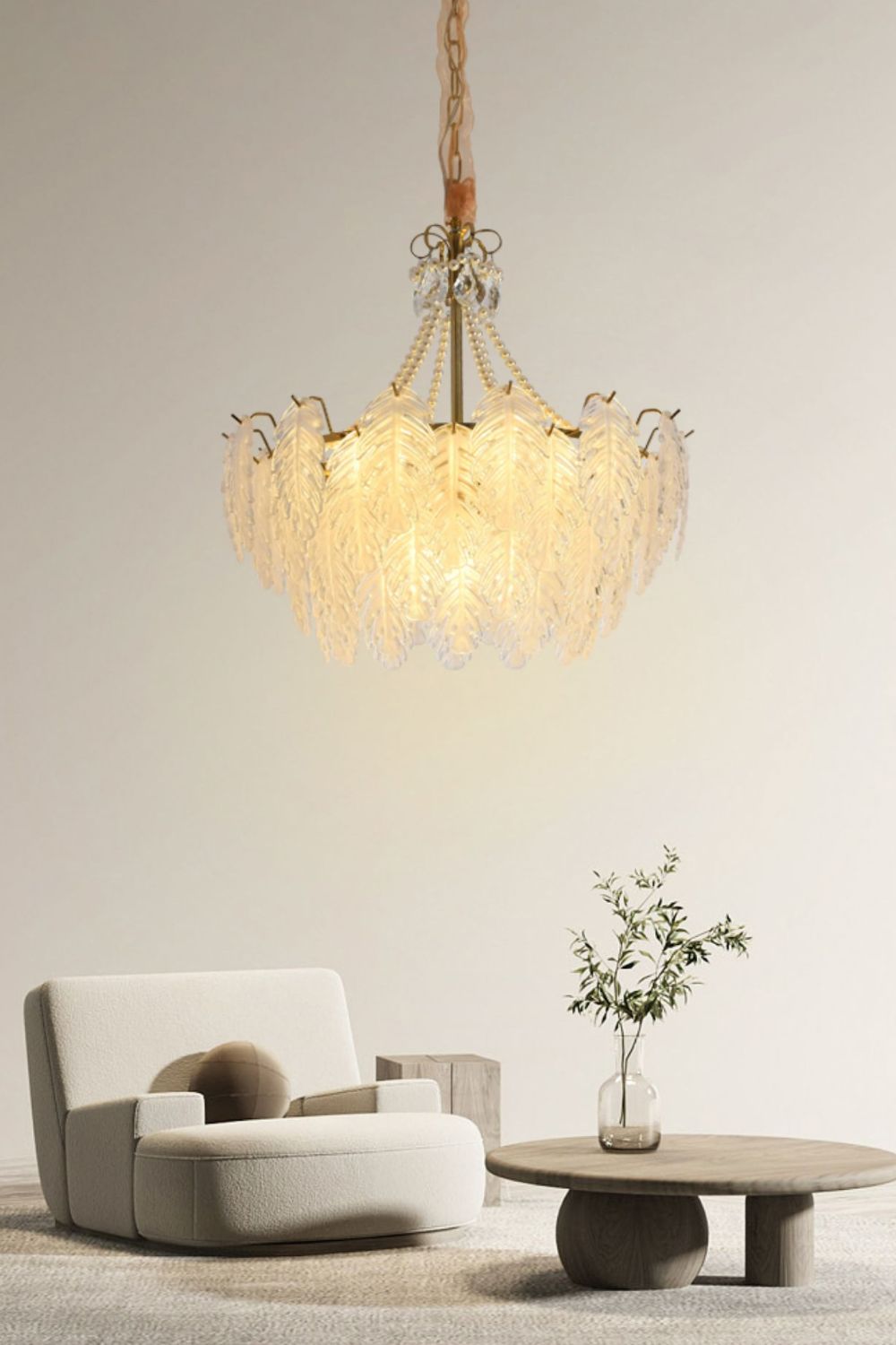 Glass Leaf Chandelier - everlamps