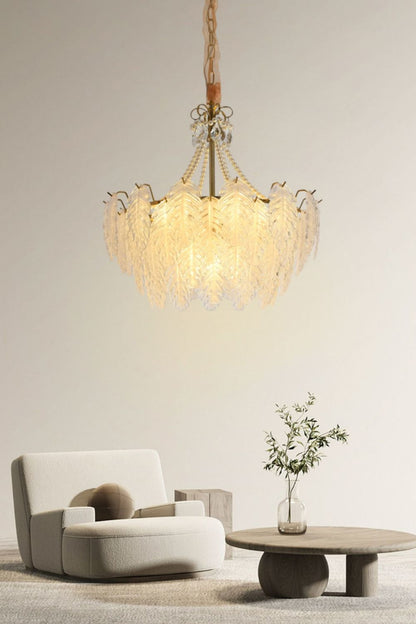 Glass Leaf Chandelier - everlamps