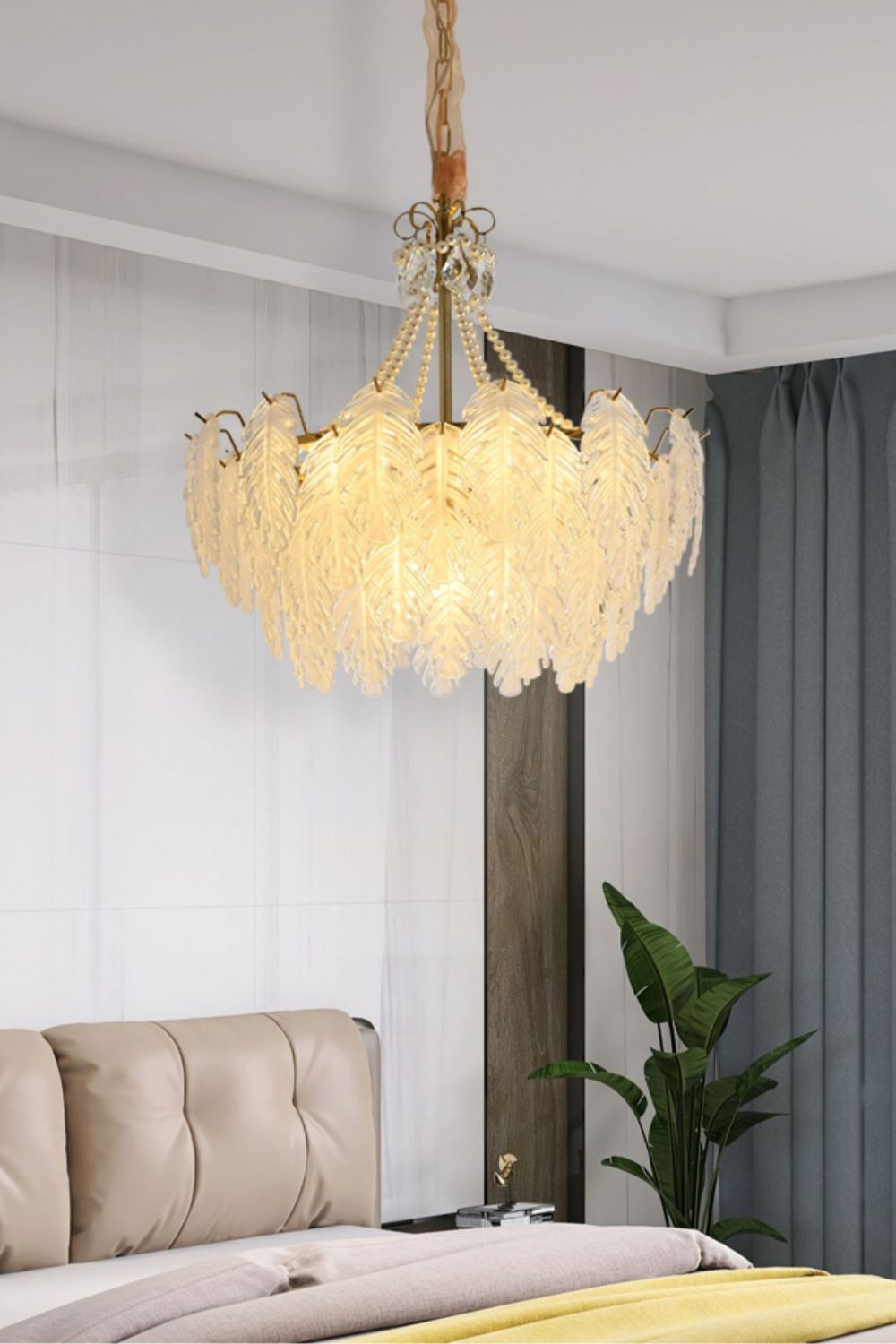 Glass Leaf Chandelier - everlamps