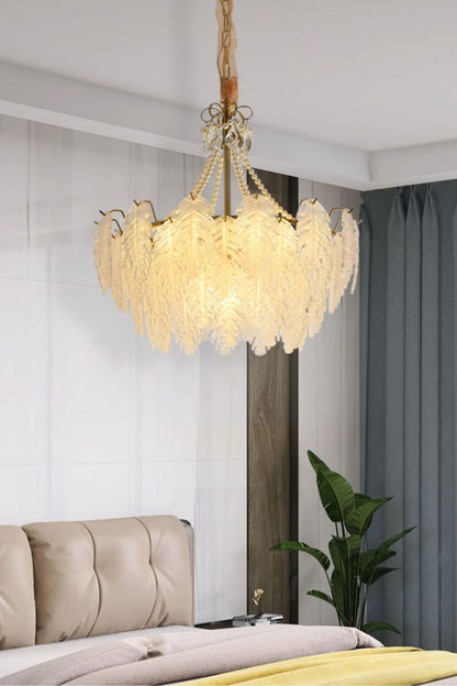 Glass Leaf Chandelier - everlamps