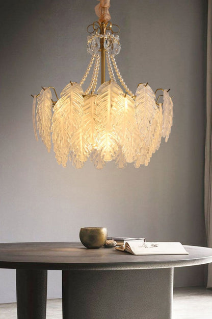 Glass Leaf Chandelier - everlamps